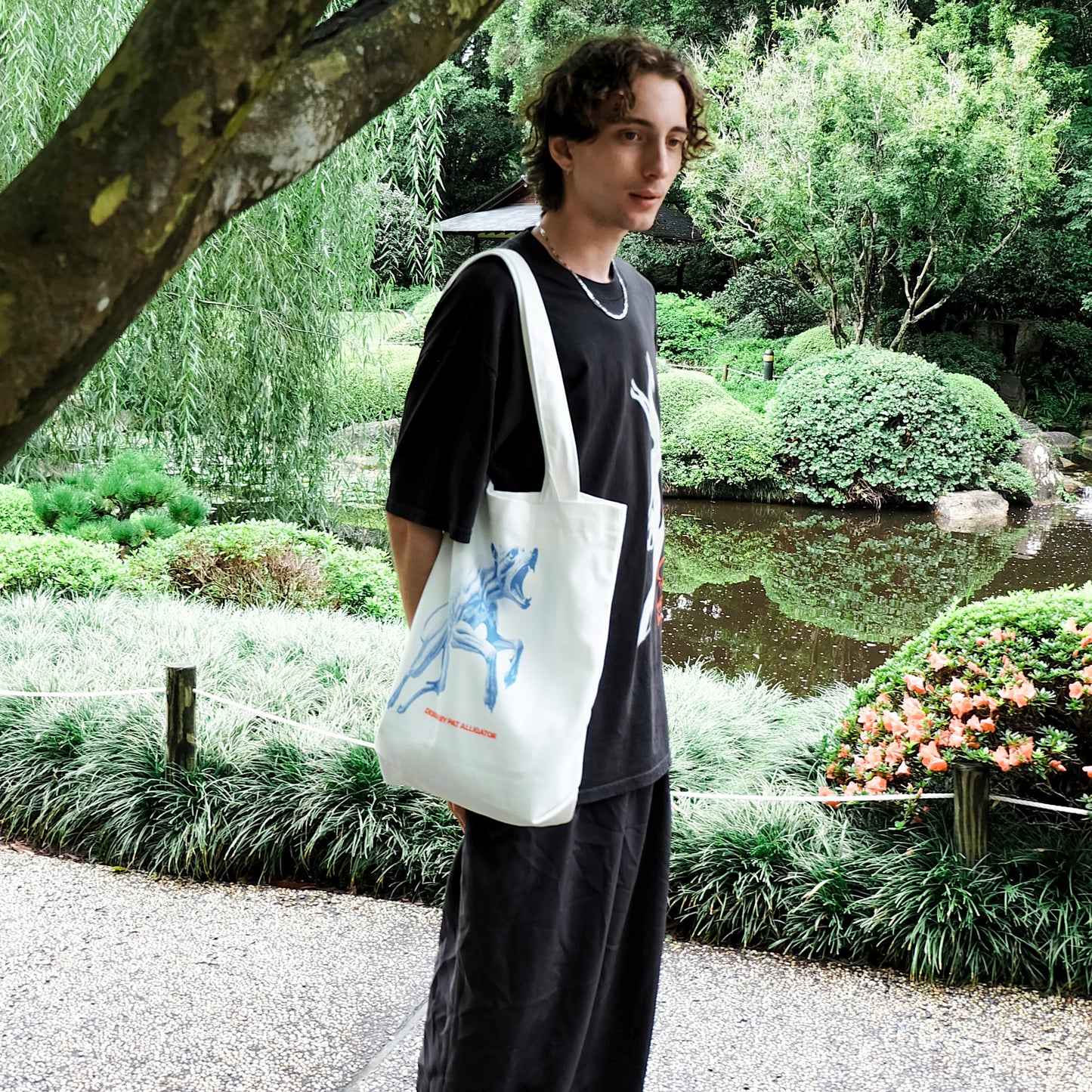 DOG TOOTH TOTE - BOWL BLUE